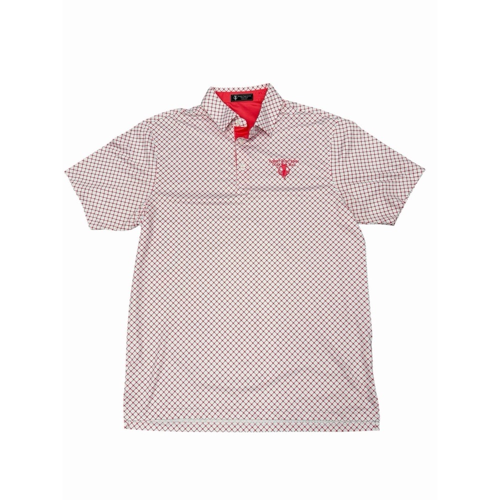 Robert Trent Jones Golf Trail Polo Mens Sz Medium Red And White